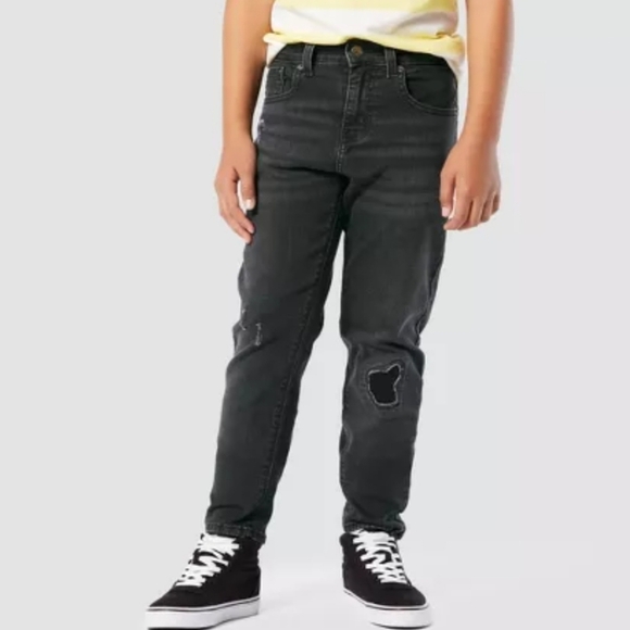 Denizen From Levi's Taper Distressed Gray Jeans Size Boy's 7 Regular - Picture 1 of 10